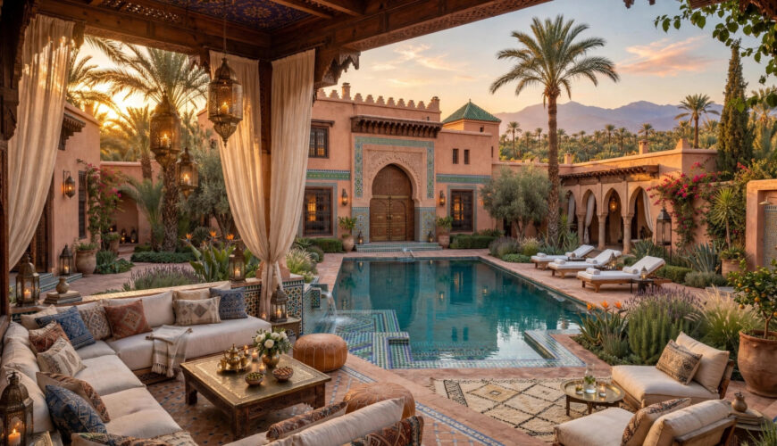 Villa à Marrakech avec piscine entretenue par une conciergerie villa Marrakech